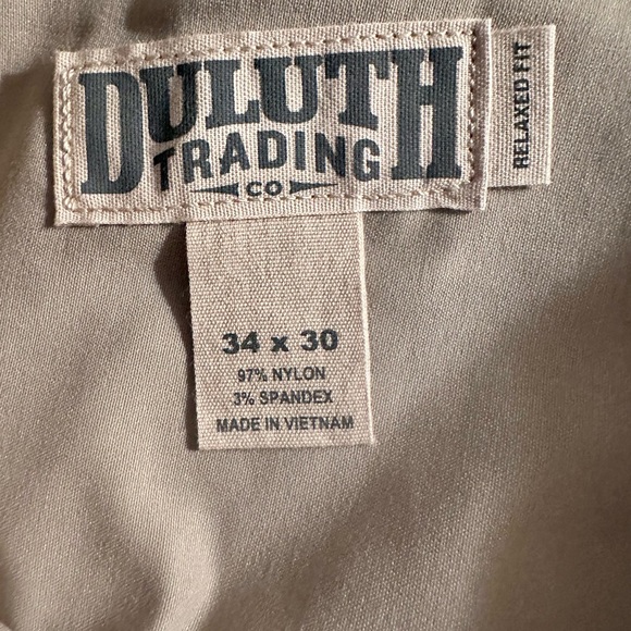 Duluth Flex Dry On The Fly Cargo Khaki Pants Mens Size 34x30 NWOT - Picture 4 of 4